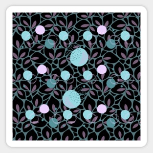 Aqua Pink Black Pattern Sticker